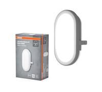 Osram Applique murale LED 11W Bulkhead, 4000K, 840 lm, IP54, IK06, antichoc, boîtier en polycarbonate blanc, angle d'éclairage 120°, pour caves et garages