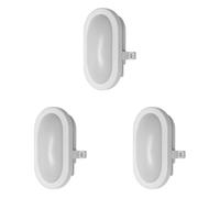 Osram Applique murale LED 6W cloison, 4000K, 420 lm, IP54, IK06, antichoc, boîtier en polycarbonate blanc, angle d'éclairage 120°, pour caves et garages (Lot de 3)