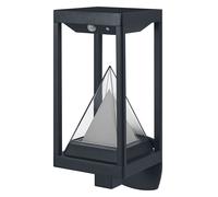 OSRAM Applique solaire extérieure Bluetooth SMART+, blanc chaud 3000K et couleur,utilisable sans alimentation,jusqu'à 2,5 h d'autonomie à 100% de lumière, rechargeable avec câble USB-C Capteur IP44