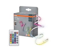 OSRAM Bande LED FLEX 3M RC, blanche, 9 W, 600 lm, lumière blanche chaude, récepteur sonore intégré, capteur de couleur RVB, télécommande, longue durée de vie, installation facile, indice de protection
