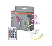 OSRAM Bande LED FLEX 5M RC, blanche, 14W, 900lm, lumière blanc chaud, récepteur sonore intégré, capteur de couleur RVB, télécommande, longue durée de vie, installation facile, indice de protection