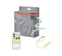 OSRAM Bande LED FLEX COB 5M TW RC, jaune, 30W, 1700lm, blanc chaud à froid contrôlable, technologie COB, répartition lumineuse homogène, avec télécommande, longue durée de vie, installation facile,