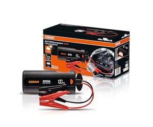 OSRAM BATTERYjumpstart 2000, batterie lithium 12 V, 2000 A, chargeur USB-C, pour moteurs essence jusqu'à 8 L et moteurs diesel jusqu'à 4 L.