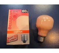 OSRAM Bellalux Soft Rose Clair BELLA T60 230V E27 60W Fabriqué En France Dimmbar