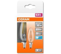 Osram Bte2 Ampoule Led Flamme Clair Filament 4w=40 E14 Froid