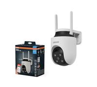 OSRAM Caméra extérieure SMART+ WiFi 360° 4MP 2K IP65 Extérieur Blanc Caméra extérieure SMART+ WiFi 360° 4MP 2K IP65, panoramique-inclinaison, vision nocturne 10 m, compatible Alexa, extérieur, blanc