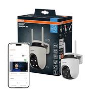 OSRAM Caméra extérieure SMART+ WiFi 360° 4MP 2K IP65 Extérieur Blanc Caméra extérieure SMART+ WiFi 360° 4MP 2K IP65, panoramique-inclinaison, vision nocturne 10 m, compatible Alexa, extérieur, blanc