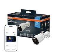 OSRAM Caméra extérieure SMART+ WiFi 4MP 2K IP67 vision nocturne blanche Caméra extérieure SMART+ WiFi 4MP 2K IP67, vision nocturne 10 m, audio bidirectionnel, Ethernet, compatible Alexa, extérieur