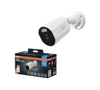 OSRAM Caméra extérieure SMART+ WiFi 4MP 2K IP67 vision nocturne blanche Caméra extérieure SMART+ WiFi 4MP 2K IP67, vision nocturne 10 m, audio bidirectionnel, Ethernet, compatible Alexa, extérieur