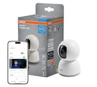 Osram Caméra Wi‑Fi SMART+ 360° 4MP 2K QHD Pan-Tilt, vision nocturne 7 m, audio, blanche