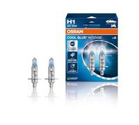OSRAM Cool Bleu Intense H1, Plus 100 pourcent plus lumineux, jusqu'à 5000K, lampe halogène, look LED, Vehicle Specific Fit, Bleu, Duo Box (2 lampes)