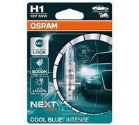 Osram COOL BLUE INTENSE H1, +100% plus lumineux, jusqu'à 5000K, lampe halogène, look LED, simple blister (1 lampe)