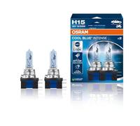 Osram COOL BLUE INTENSE H15, +20% plus lumineux, jusqu'à 3700K, lampe halogène, look LED, duo box (2 lampes)