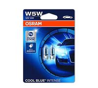 OSRAM COOL BLUE INTENSE W5W lampe halogène, éclairage de plaque, feu de position, 2825HCBI-02B, 12V véhicule de tourisme, blister double (2 pièces)