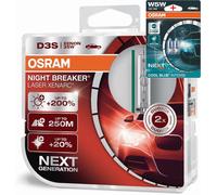 Osram D3S XENARC NIGHT BREAKER LASER +200% 35W 42V PK32d-5 2 Pièces +W5W