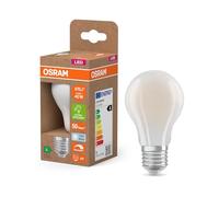Osram de classe énergétique en forme d'ampouclassique, 2,2 W / 470 lm, EEK A, lumière blanc froid (4000 K), CRI 80, en verre transparent sans plomb, culot E27, IP20, diamètre 60 mm, dimmab.