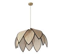 OSRAM Decor Rattan Lotus suspension 670mm E27 Marron, rotin, métal, naturel, pou