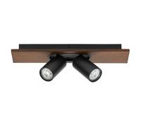 OSRAM DECOR SPOT MERCURY, 2 x 3,4W, 460lm, aspect bois, noir, spot, têtes réglab