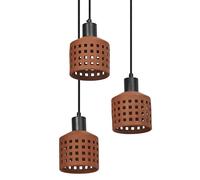 OSRAM Decor Suspension décorative en terre cuite avec motif ajouré, 3 têtes, ave