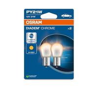 OSRAM DIADEM® Chrome, PY21W, Double Blister, (2 lampes), White