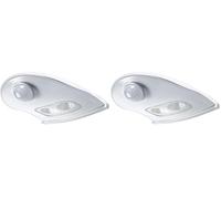 Osram Door LED avec détecteur de mouvement, fonctionne sur batterie, 4000K, 40lm, 0,95W, IP54, blanc, éclairage vers le bas, convient aux entrées (Lot de 2)