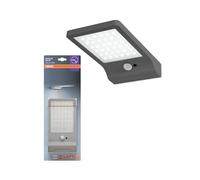 OSRAM Door LED Solar Sensor 4000K, luminaire solaire LED, IP44, 3W, 320 lm, détecteur de mouvement, batterie solaire, argent, montage mural
