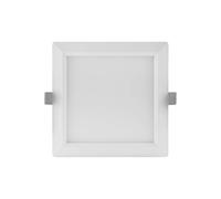Osram. downlight lED slim SQ. downlight lED encastrable carré iP20 220 - 240 V 18 W 6500 K 120 °. 1530 Lumen. 30.000 heures. Composite Blanc. 225 x 225 mm Diamètre de coupe 210 mm