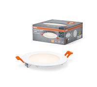 OSRAM Downlight Slim 120mm, spot encastrable LED, 8W, blanc chaud 3000K, 550 lumens, design fin, IP20, installation facile pour salons et couloirs