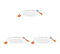 Osram Downlight Slim 120mm, spot encastrable LED, 8W, blanc froid 6500K, 550 lumens, design fin, IP20, installation facile pour salons et cuisines (Lot de 3)