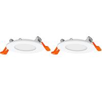 Osram Downlight Slim 85mm Spot encastrable LED 4,5W 3000K blanc chaud 240 lumens design fin IP20 installation facile pour salons et couloirs (Lot de 2)