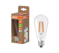 Osram en forme de globe classique, avec filament LED décoratif, classe d'efficacité énergétique A, E27, 7,2 W, 1521 lm, 4000 K, blanc froid. Sans échauffement, 100% d'éclairage immédiat.