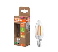 Osram en forme de mini bouclassique, avec filament LED décoratif efficacité énergétique A, E14, 1,2 W, 255 lm, 2700 K, blanc chaud. Sans échauffement, 100% d'éclairage immédiat.