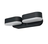Osram ENDURA Style set de 2 mini-spots en gris foncé, applique extérieure LED avec tête pivotante à 340°, protection IP44, idéal pour l'éclairage d'entrée