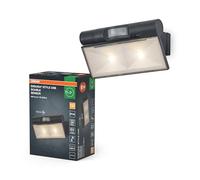 Osram ENDURA STYLE USB Applique Murale Rechargeable Haut-Bas Double, 2.1W, 180lm, 3000K, Capteur PIR, IP44, réglable, Gris Foncé