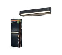 Osram ENDURA STYLE USB Volt Applique Murale Ovale à Piles, 7W, 265lm, 3000K, Capteur PIR, IP54, USB-C, Aluminium Gris Foncé