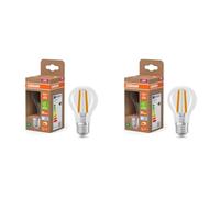 Osram Energy Class en forme d'ampouclassique, 2,2 W / 470 lm lumière blanc froid (4000 K), CRI 80, en verre dépoli sans plomb, culot E27, IP20, diamètre 60 mm, dimmable. (Lot de 2)