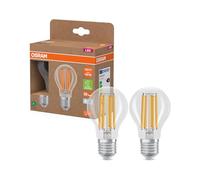 Osram Energy Class en forme d'ampouclassique, 7,2 W / 1521 lm, EEK A, lumière blanc froid (4000 K), CRI 80, en verre transparent sans plomb, culot E27, IP20, diamètre 60 mm.