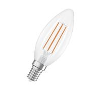 Osram Energy Class en forme de mini bougie classique, 2,2 W / 470 lm, EEK A, lumière blanc froid (4000 K), CRI 80, en verre transparent sans plomb, culot E14, IP20, diamètre 35 mm.