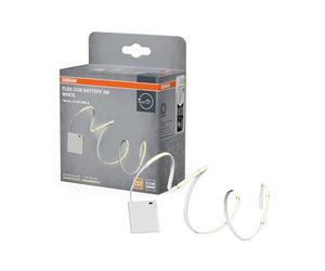 Osram FLEX Rubans décoratifs COB à piles avec lumière blanche chaude, 2 m, 3,3 W, 150 lm, 3000 K, blanc chaud 830, IP20, jaune, silicone, source lumineuse non interchangeable