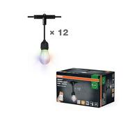 OSRAM Guirlande lumineuse extérieur SMART+ WiFi, 4,5 W, 240 lm, blanc chaud 3000 K et lumière RVB avec 16 millions de couleurs, contrôlable par application, compatible Amazon, Google, IP44