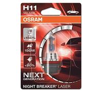 OSRAM H11 Ampoule projecteur longue portée 55W From 3400 to 4050K feu de route Halogène 64211NL-01B