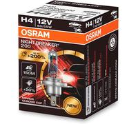 Osram Ampoule H4 Night Breaker 200 – 60/55W 4050K Halogène 64193NB200