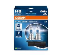 Osram COOL BLUE INTENSE H8, jusqu'à 4800 K, lampe halogène, look LED, duo box (2 lampes)