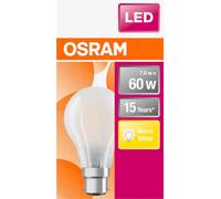 OSRAM HOMELIGHTING 4058075114913 LED CEE E (A - G) B22d forme de poire 6.5 W = 60 W blanc chaud (Ø x L) 60.0 mm x 104.0 mm 1 pc(s)