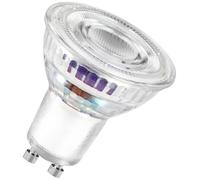 à réflecteur LED OSRAM de classe énergétique PAR16 de 2 W, 360 lm, blanc froid (4000 K) en verre sans plomb avec culot GU10 de classe d'efficacité énergétique A, diamètre 50 mm, IP20.