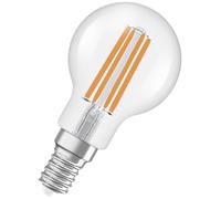 Osram Energy Class en forme de mini bouclassique, 2,2 W / 470 lm, EEK A, lumière blanc chaud (2700 K), CRI 80, en verre transparent sans plomb, culot E14, IP20, diamètre 45 mm.