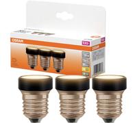 OSRAM LED FLAT Lampe, pack avantage de 3 lampes ultra-compactes, remplace les ampoules 28W classiques, 3.5W, blanc chaud (2700K), verre mat, E27
