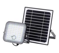 OSRAM Projecteur solaire LED Endura Outdoor noire avec panneau solaire, câble de 5 m, télécommande et détecteur de mouvement PIR, 10W, 1400lm, température de couleur 4000K, EE A