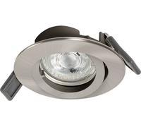OSRAM HOMELIGHTING 4099854444548 Spotlight Recess Set Incl. Osram LED 4.3W GU10 Brushed Nickel Plafonnier LED GU10 4.30 W nickel (brossé)