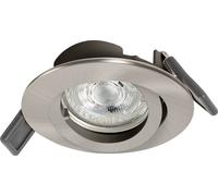 OSRAM HOMELIGHTING 4099854444548 Spotlight Recess Set Incl. Osram LED 4.3W GU10 Brushed Nickel Plafonnier LED GU10 4.30 W nickel